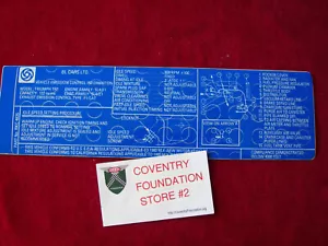 Triumph - Brit. Leyland Vintage Fed. Mandated Decal/Sticker RKC4835 '80 TR7 - Picture 1 of 2