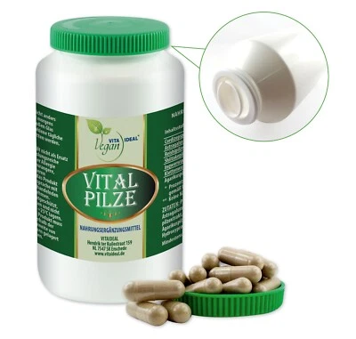 VITA IDEAL Vegan® VITAL PILZE COCTAIL KAPSELN Cordyceps Reishi Shiitake Agaricus - Bild 1 von 4