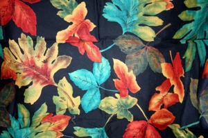 FALL LEAVES ON BLACK FROM ALEXANDER HENRY - 100% COTTON FABRIC - Picture 1 of 5