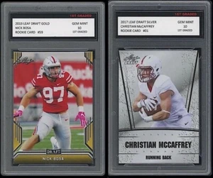 Nick Bosa/Christian McCaffrey 1st Graded 10 NFL Rookie Card San Francisco 49ers - Picture 1 of 1