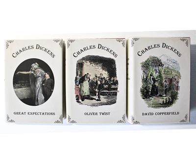 Lot 3 Charles Dickens HB Books Oliver Twist David Copperfield Great Expectations Foto 1 de 4