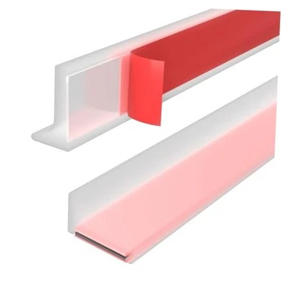 Protector de presa de agua para umbral de ducha - silicona autoadhesiva 98 pulgadas transparente Foto 1 de 4