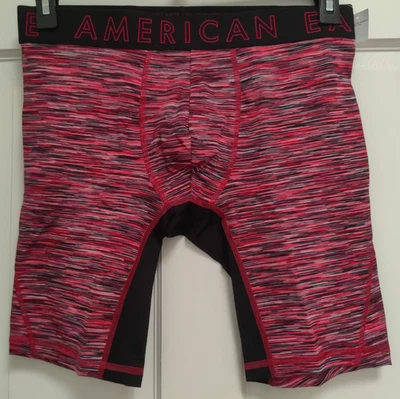American Eagle 9" Flex Boxer Brief  Blue Pink Red Heather You Pick - Image 1 of 4