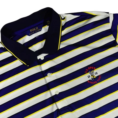 Ralph Lauren Winged Foot 2020 US Open Performance Golf Polo Striped Shirt 3XL - Image 1 of 4