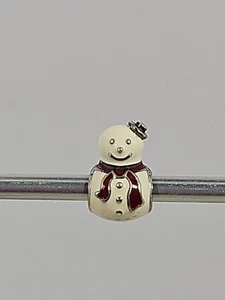 Autentico Charm Pandora Argento Sterling Pupazzo di Neve Felice Smalto #791406ENMX - Foto 1 di 4