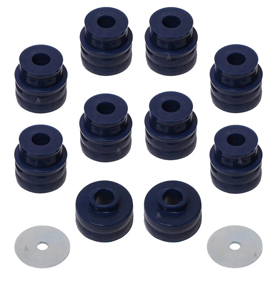 Kit completo de bujes de montaje de carrocería 20 piezas en polietileno para Ford F250 F350 Super Duty 99-18 Foto 1 de 4