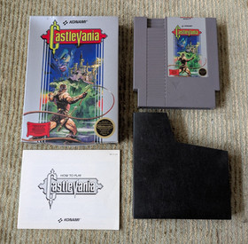 Castlevania 1st First Print Hangtab Circle SOQ NES Nintendo Complete CIB Overlap