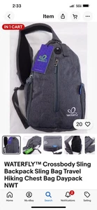 WATERFLY™ Crossbody Sling Rucksack Sling Bag Reise Wandern Brusttasche Daypack - Bild 1 von 6