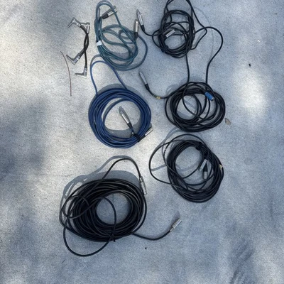 Cable de micrófono Belden de 6-10' rollos conectores macho y hembra de 3 pines ¡Lotes variados! Foto 1 de 4