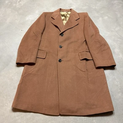 Abrigo de cachemir vintage años 60 color tostado camel pequeño 44 abrigo superior años 70 Wieboldts Foto 1 de 4