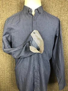 Steel & Jelly L Men's Long Sleeve Button Front Casual Shirt Flip Cuff EUC - Picture 1 of 8