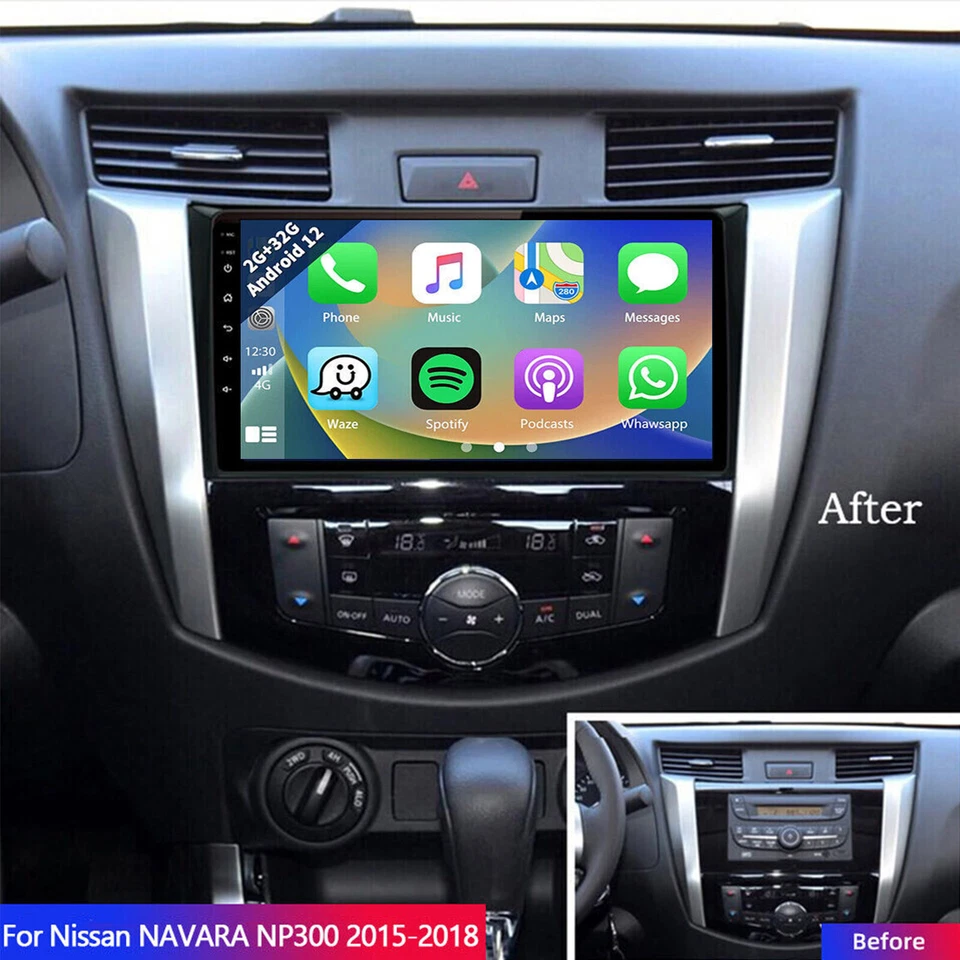 For Nissan Frontier/NP300 2+32GB Apple CarPlay Android 13 Car Stereo Navi Radio - Image 1 of 4