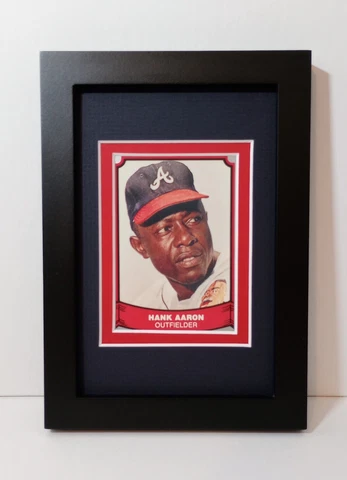 Hank Aaron Atlanta Braves Display Custom Framed MLB Baseball Card Plaque Cover