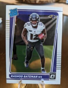 Rashod Bateman 2021 Donruss Optic Rated Rookie #210 Baltimore Ravens