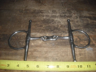 SMITH-WORTHINGTON Stainless Steel Horse Bit,Full Cheek French Mouth Snaffle C3259,4-1/2",X 6-1/2"