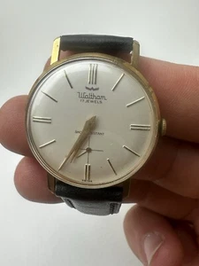 Vintage Waltham 17 Jewel Men’s Gold-Plated Watch Available Worldwide - Picture 1 of 10