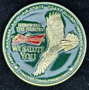 Budweiser Hero Salute - Challenge Coin - Picture 1 of 2