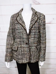 Blazer donna Notations taglia L multicolore foderato tasche con bottoni manica lunga - Foto 1 di 8