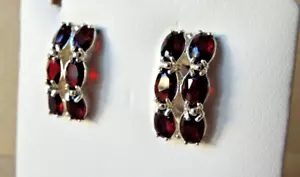 Granat - Schmuck , Ohrschmuck , Ohrringe , Stecker , 925 er Silber - Bild 1 von 5