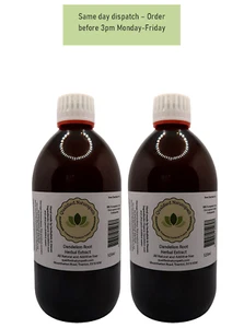 Dandelion Root Herbal Extract - Twin Pack 1050ml (2x525ml) - In Glass Bottles - Picture 1 of 6
