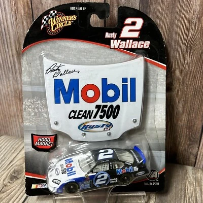 Vintage Winner's Circle 2005 Rusty Wallace 1/64 Mobil Nascar Car Hood Magnet - Image 1 of 4