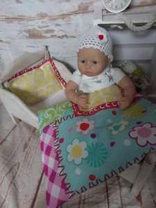 PuppenWendebettwäsche bunt❤Puppenwagengarnitur ❤Baby Born 43-45cm ❤Handmade Neu - Bild 1 von 5