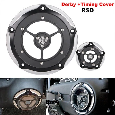 Clarity Cut RSD Derby Timing Timer Cover For Harley Road Glide Night Train Dyna Foto 1 de 4