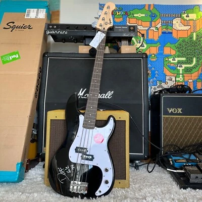 Brand New Signed Duff McKagan Squier Sonic Precision Bass - Black - Image 1 of 4