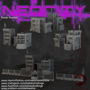 Dark Realms Neocity Cyberpunk Power Station Fantasy escala 28/32 mm - Imagen 1 de 1