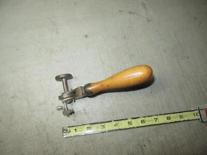 Vintage Bookbinding Embossing wheel w/adjustable guide/fence leather working - Picture 1 of 18