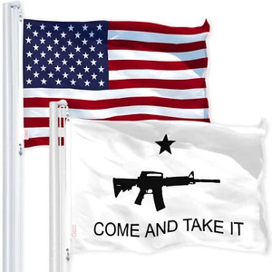 NUEVO G128 Come and Take It Rifle Bandera y EE. UU. Bandera Set 3x5 pies Impreso 150D - Imagen 1 de 8