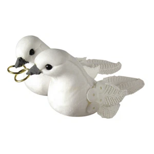 Couple de pigeons avec paillettes, 5,5 cm, 1 couple - Photo 1/1