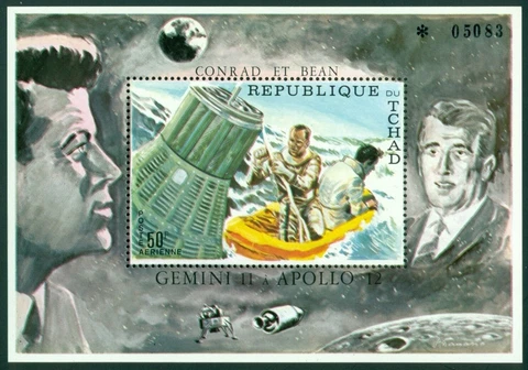 Chad Scott #225E MNH S/S Apollo Space Program JFK CV$10+ Cover