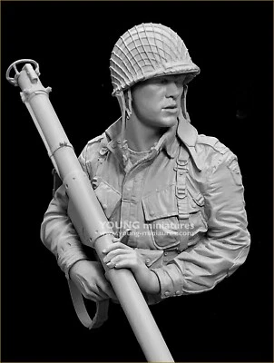 Young Miniatures - US 101st Airborne Caentan 1944   - 1/10th Resin Bust - YM1899 - Image 1 of 4