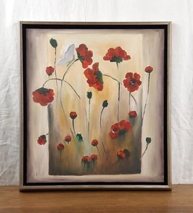 Originalgemälde, rote Blumen, Mohn, Stillleben, ukrainischer Künstler - Bild 1 von 9