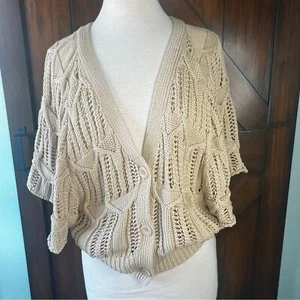 Jillian & Nichole Women's Boho Beige Tan Knit Sweater Women's L - Picture 1 of 6