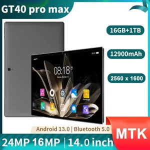 14Inch Full Screen Tablet PC Android 13 16GB RAM+1TB ROM With Bluetooth Keyboard - Picture 1 of 13