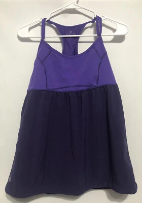 Camiseta sin mangas atlética Athleta para mujer mediana púrpura espalda deportiva sujetador incorporado Foto 1 de 4