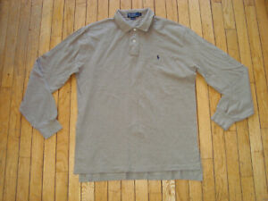 POLO RALPH LAUREN MENS LONGSLEEVES PIQUE POLO SHIRT SIZE LARGE GREAT!