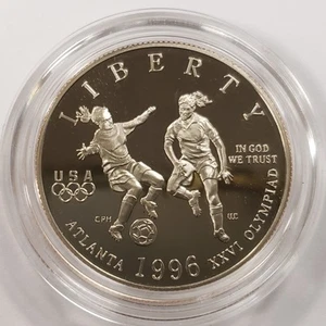1996-S 50c Olympic Soccer Commemorative Half Dollar Proof - SKU-F9977 - Picture 1 of 2