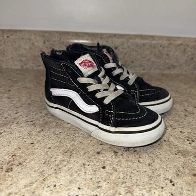 Zapato de skate Vans Sk8-Hi - niño pequeño - negro 7,5 Foto 1 de 4