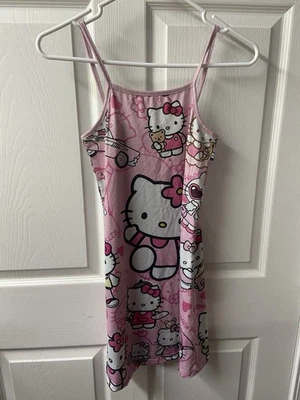 Hello Kitty Pajamas Girls Size 9 Pink Strappy Sleep Gown - Image 1 of 4