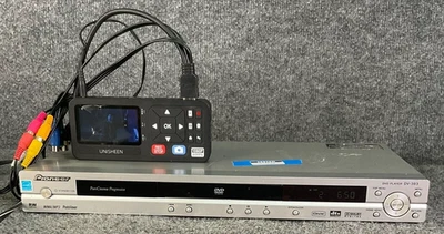 Pioneer DVD Player 📀 DV-393-S 🎥 PureCinema Progressive Scan DTS 🔊 Silver - Image 1 of 4