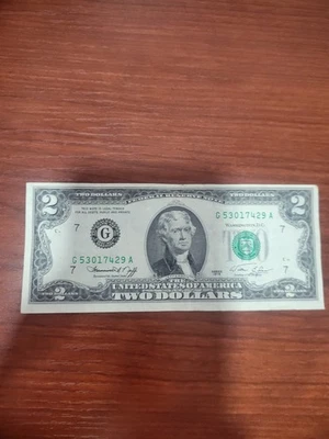 1976 Two $2 Dollar Bill - G53017429A - Image 1 of 4