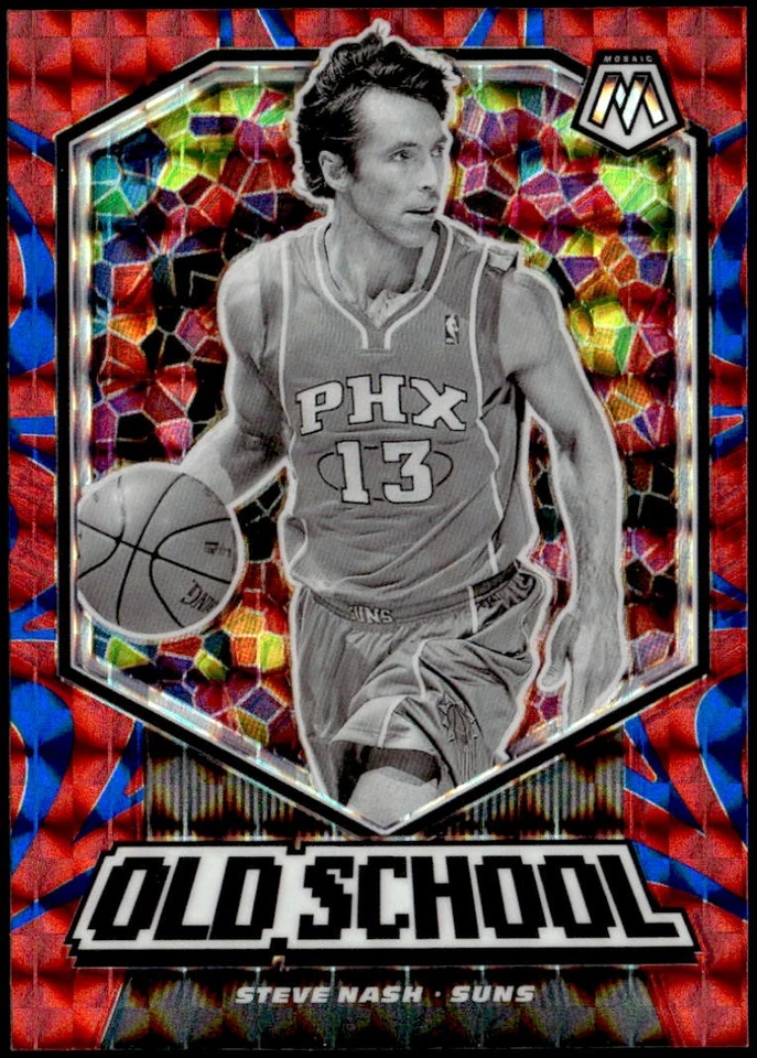 2019-20 Panini Mosaic #1 Steve Nash Old School Mosaic Reactive Blue #/99 E1 - Image 1 of 2