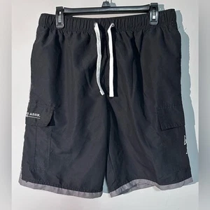 US Polo Assn. Black Swim Trunk Shorts Mens Size Large Stretch - Picture 1 of 6