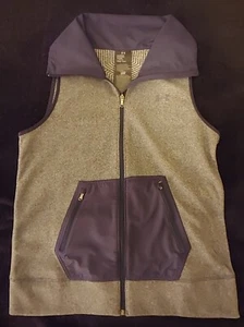 Under Armour Infrared Coldgear Survivor Hybrid Full Zip Vest Womans M Gray/Navy - Picture 1 of 20