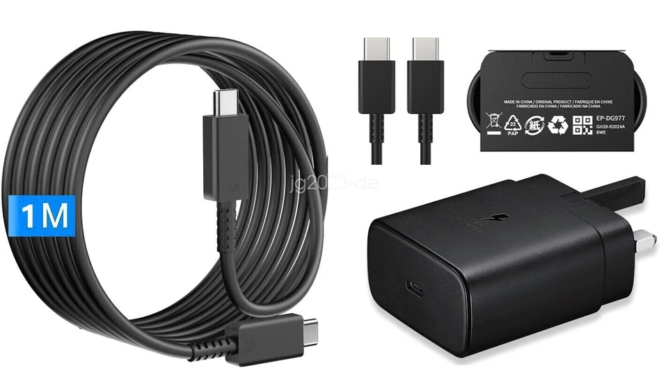 OEM 45W Super Fast Charger Adapter USB-C Cable For Samsung S25 S24 S23 S22 S21 + - Image 1 of 4