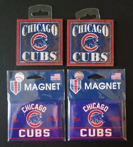 FOUR (4) CHICAGO CUBS REFRIGERATOR MAGNETS FROM WINCRAFT - Picture 1 of 1