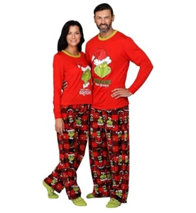 The Grinch Dr. Seuss Mens Size L Womens Size S Pajama Sets Christmas Matching - Picture 1 of 4